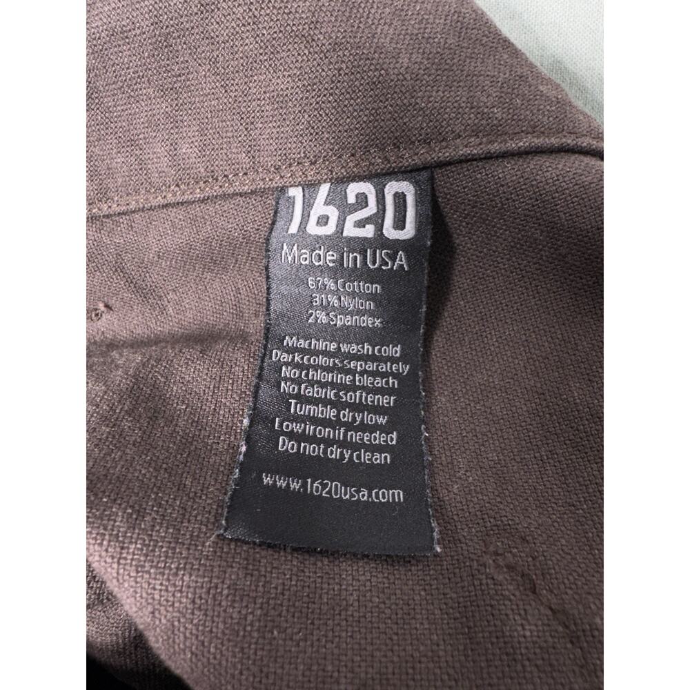 1620 Workwear Double Knee Pants Mens 34x30 Brown Utility USA Made Durable - Picture 10 of 12